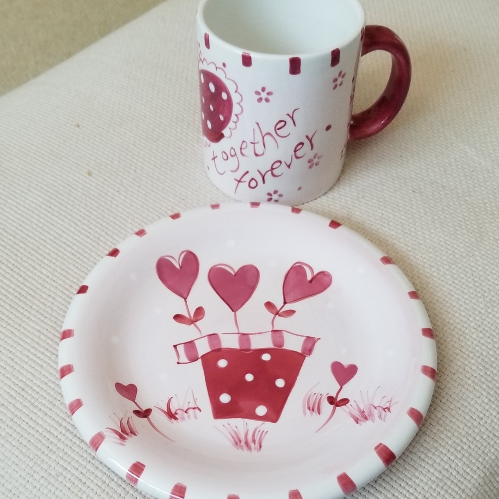 Set of cute cup and saucer